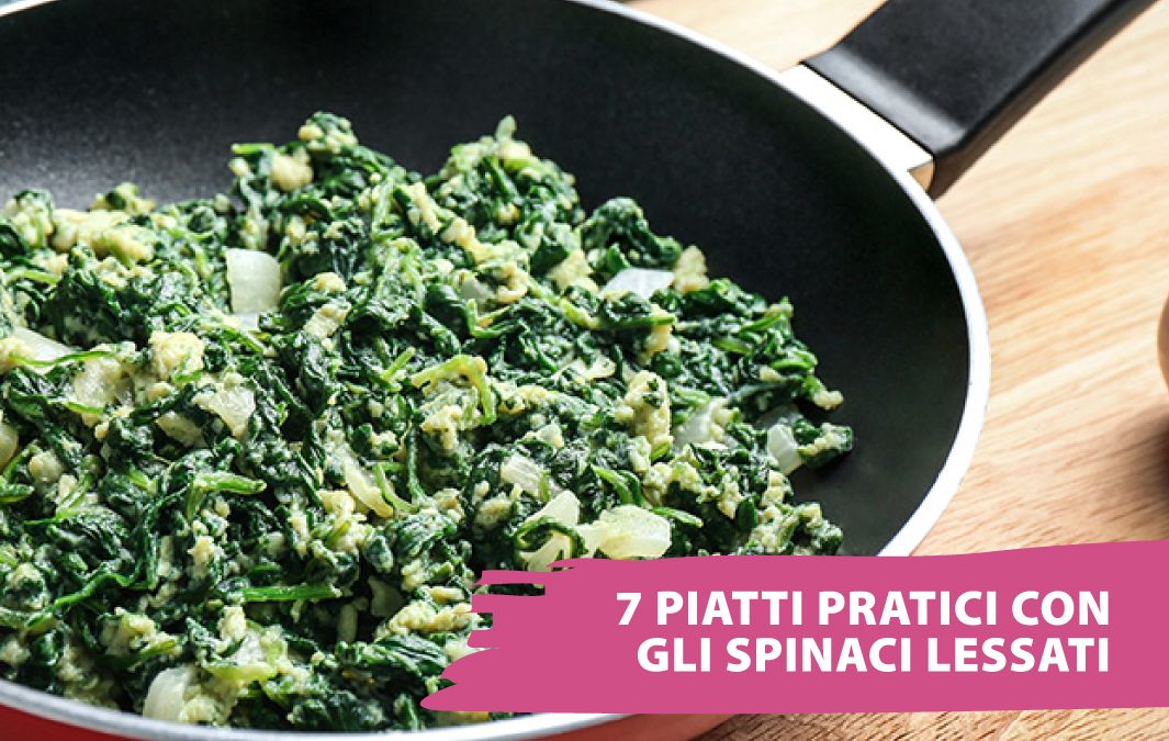 Piatti pratici con gli spinaci lessati