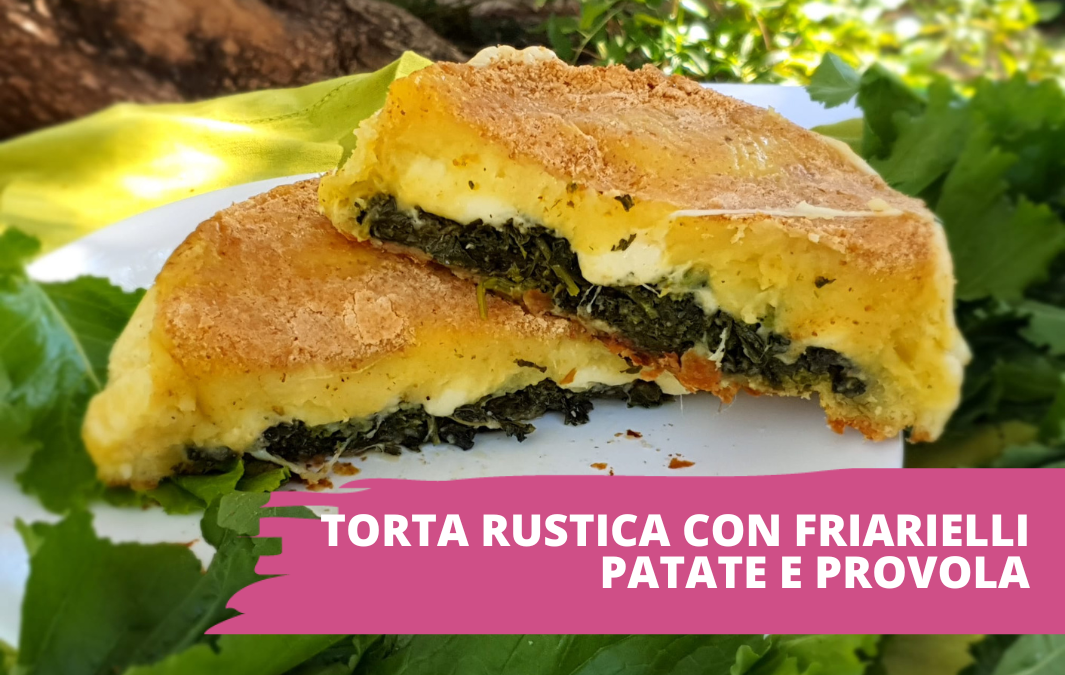 Torta rustica con friarielli, patate e provola