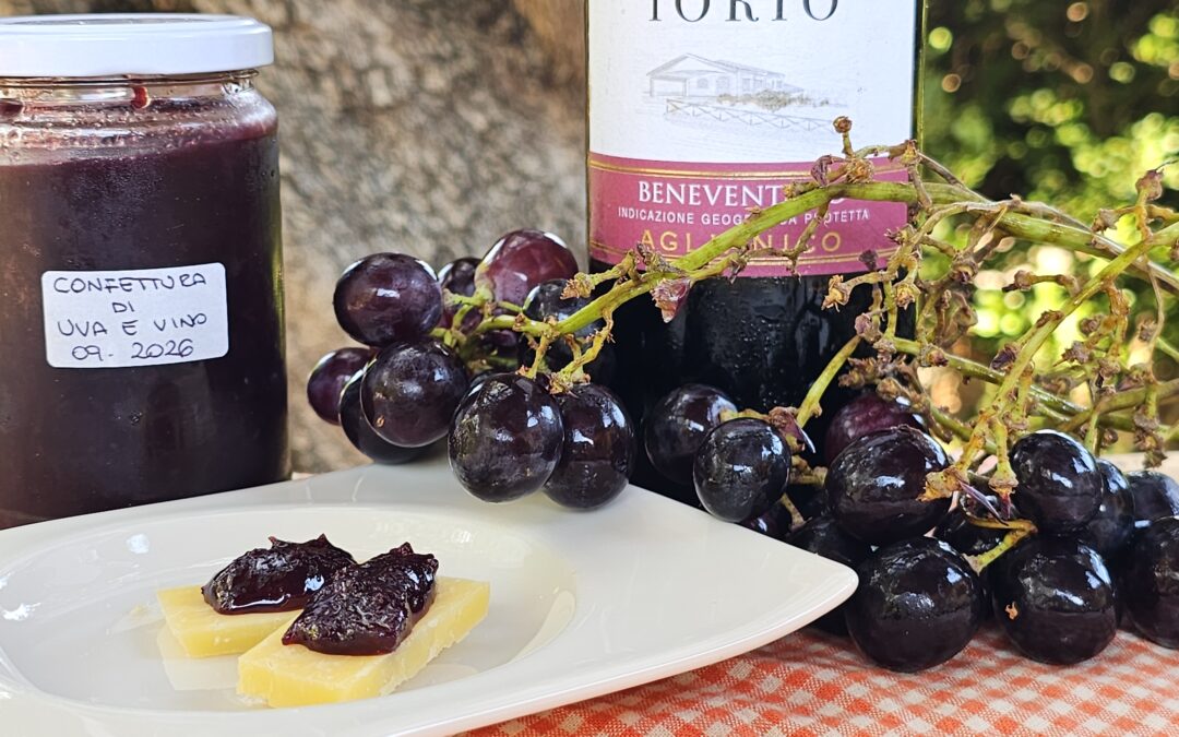 Confettura di uva nera e vino rosso